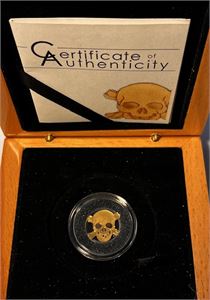 Dollar Golden Pirate Skull