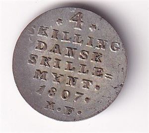 Danmark 4 skilling - 1807
