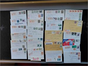 ROGALAND-REKBREV 20 forskjellige stempler. Blandet kvalitet