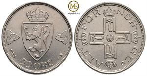 50 øre 1923 Haakon VII. Kv.0