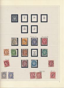 Samling i Safe Dual album 1872-1964. Ser rundstemplet ut hele veien, noen fullstempler. En del av albumarkene er ødelagt av fukt