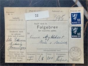NORDLAND Følgebrev stmpl. Øksningan