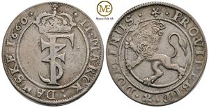 2 mark 1660 Frederik III. Kv.1+