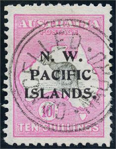 NEW GUINEA 84. 10/- very fine used (£ 180)