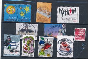 DANMARK-STEMPLER Fullstempler på nyere merker