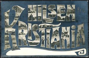 155 postkort og 13 overrekkelseskort fra eldre album. 90 er norske stedskort i småformat.