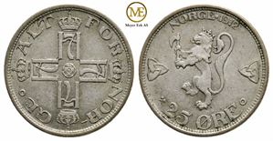 25 øre 1912 Haakon VII. Kv.1+/01