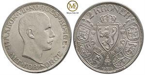 2 kroner 1914 Haakon VII. Kv.0