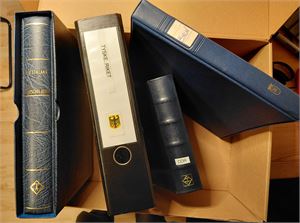 TYSKLAND x/o samling Reich i LT album med kassett, pyntet med bilder fra Hitler-perioden, samling Berlin i Lindner album  til 1972 + noe Reich i ringperm og 4-blokker + DDR. Vekt 8,6 kilo