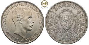 2 kroner 1912 Haakon VII. Kv.0/01