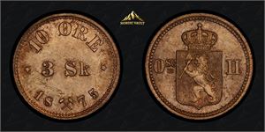 10 øre/ 3 skilling 1875