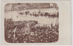 D/S Andenæs (Vesteraalens Dampskipselskap)  i Stavanger - Hannchen Jacobsen & Co Stavanger 1900 (?) ubrukt, hel adresseside