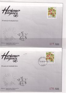 Hardangeraksjonen -96.  2 konvoluttar med vignett