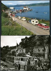 Drøyt 550 postkort i storformathvor over 250 er i svart/hvit. En del fjord og fjell.