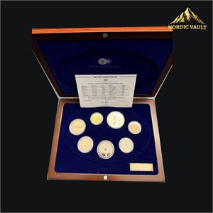 PROOF coins of Norway 2009 eksklusiv, ink gullmedalje.