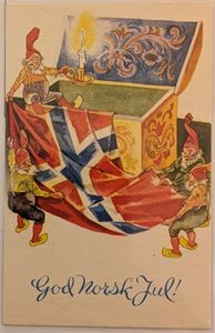 WATHNE, Frank, nissekort, ubrukt, utgiver Lærdal.