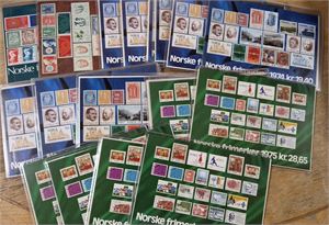 NORGE parti  62 årssatser: 1972-1973 (förstärkta med tejp längs vänsterkanten), 1974 (9), 75 (6 ), 76 (7), 77 (3), 78 (5),