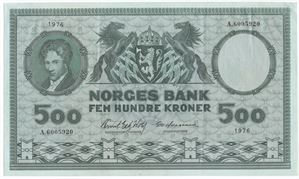 500 kroner 1976 A.6005920. Kv.1+/01