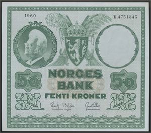 50 Kroner 1960 D.4751345 Kv 01