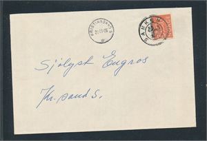 Brev med kph "SAMKOM" sidestemplet "KRISTIANSAND S 26-11-66" (Grad 7)
