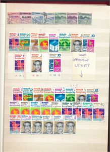 BANGLADESH xx/o mest postfrisk samling i 16 siders bok til 80-tallet inkl få forløpere, noen ikke-utgitte serier fra 1972-73, Mi Bl 1, 2a og b + noen brev og nyere Kleinbogen.