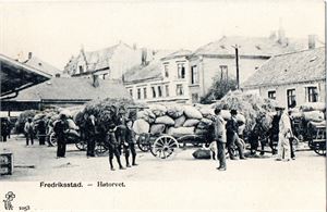 Postkort. Fredriksstad - Høtorvet