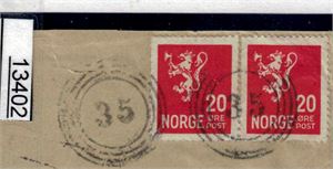 Nk 145 o. Par stemplet 4-rings "35" (D/S Kong Oscar)