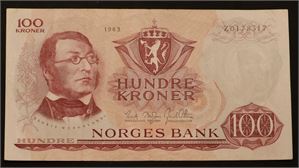 100 kroner 1963 Z. Kv.1