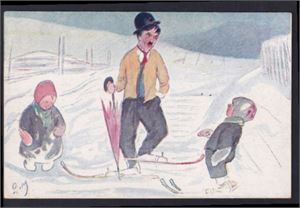 Kunstnerkort Otto Moe