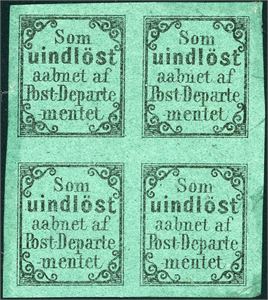 R 2 x vt 1. "Som uindløst" variant "Utagget" i 4-blokk. Gode marger i alle sider. Dette er nok en av de største kjente enhetene i dag.