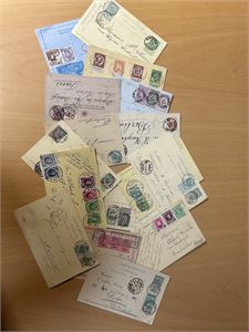 BELGIA Lot 15 oppfrankerte helsaker, doble og enkle, flere mottakerland inkl Brasil