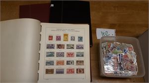 USA Schaubek fortrykk til 1975 i perm, 2 dublettbøker og isboks med flere tusen vaska merker. Vekt 5,2 kilo