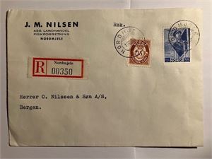 Nordmjele ( Nordland ) - Pent rek.brev