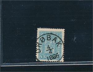 Nk 8 o. Pent merke fullstemplet "DRØBAK 4-4-1866"