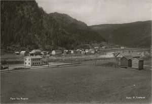 Postkort jernbane ROGNES med stasjon (ST) A6 s/h (Trotland u.nr) ubrukt