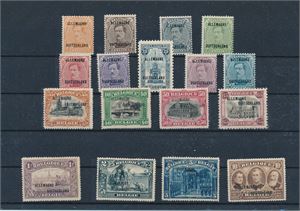 BELGISK POST I TYSKLAND x AFA 1-17, komplett serie etter AFA (AFA 4700)