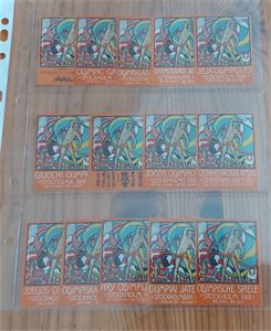 SVERIGE OS 1912, lot **  brevmärken i 14 olika språk