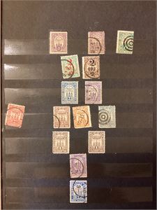 Samling Bypost fra DANMARK, NORGE, SVERIGE Bypost i instikksbok.  Inneholder en del stemplede merker samt noen helsaker.  God samling!