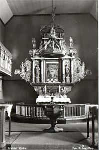 Postkort. Meldal kirke