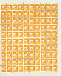Norske ark og arkrester fra ca 1910 til 1945. Bl.a. 17 ark 3 øre Polmerke og en del Løve II. (137.000,-).
