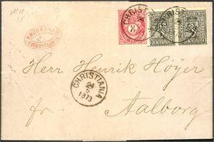 Over 100 norske forsendelser fra perioden 1856 til 1970 i album. Flere fine innslag.