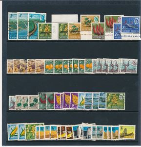 RHODESIA 1965-78 o/xx en del dubletter på 2 plansjesider