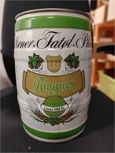 ØLTØNNE - RINGNES PILSNER 5 liter ca 1990. Tom