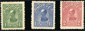 89/91. Haakon 1907 i komplett serie. (9.000,-).