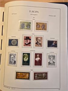 CEPT/EUROPA Samling på Leuchtturm SF bladsett 1956-1980 med postfriske merker, bra besatt , omtrent komplett på slutten.  BRA samling