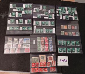 REALISASJON Stempler, serier og 1 plansje skravert posthorn