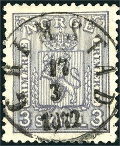 13. 3 skill 3, pent fullstemplet "Grimstad 17.3.1872".