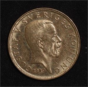 5 kronor 1920 Sverige 1+/+1 Gull