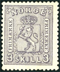 13 b. 3 skill 3. Letthengslet merke. Et lite rødt eierstempel. (4.400,-).