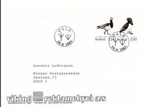 NK931-32 Førstedagsbrev med vignett fra Viking reklamebyrå, sjeldenhetsgrad 8 i Bærnne's katakog